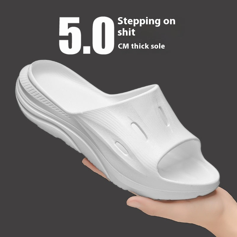 Wear-resistant Beach Sandals Outdoor Leisure Shit Feeling Home Single Strap Slides Trendy Shoes