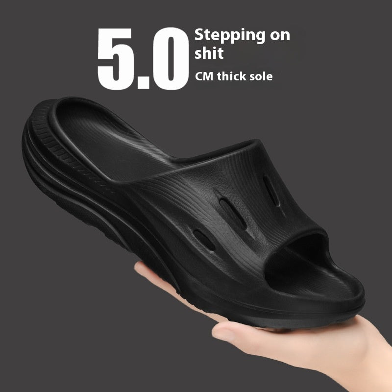 Wear-resistant Beach Sandals Outdoor Leisure Shit Feeling Home Single Strap Slides Trendy Shoes